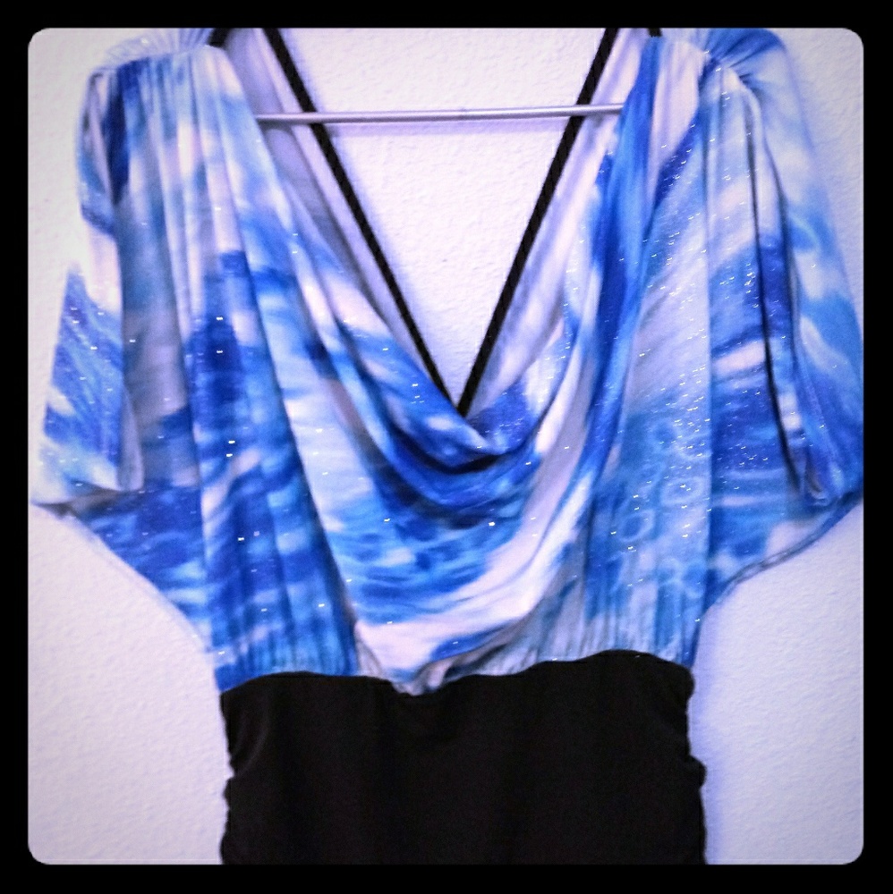 Blue dots blouse